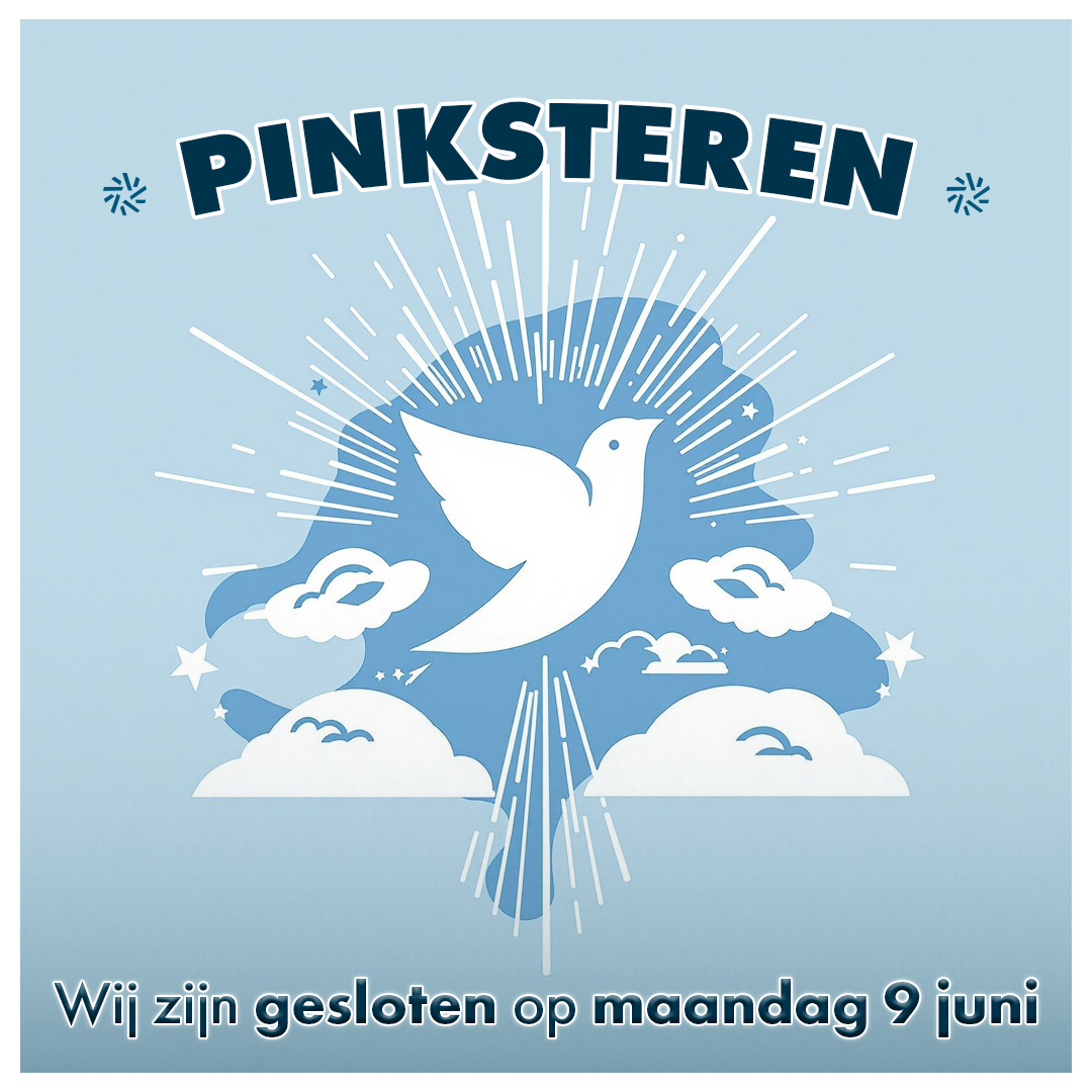 Advertentieafbeelding voor Pinksteren met Nederlandse tekst