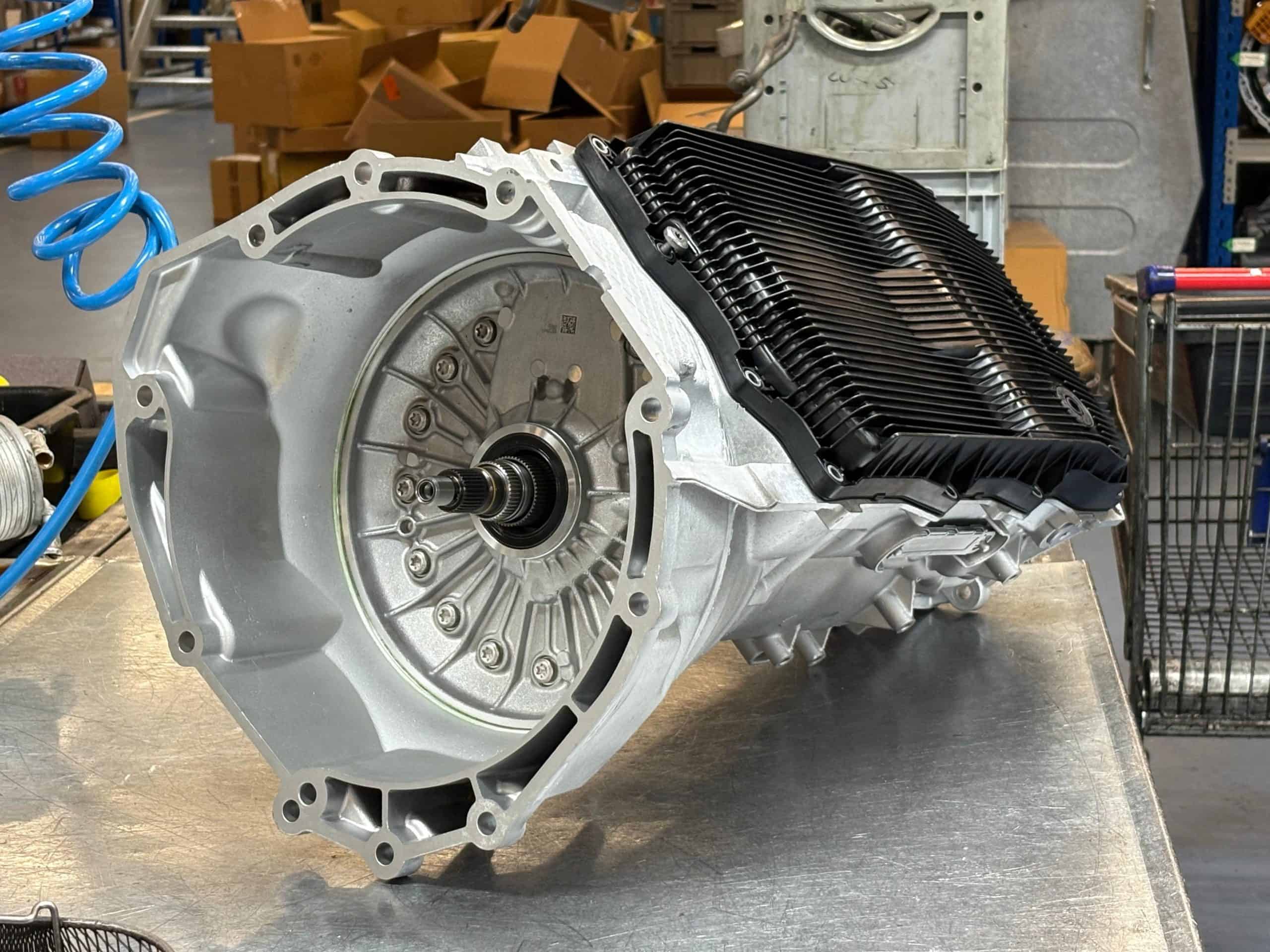 Close-up van een DSG versnellingsbak